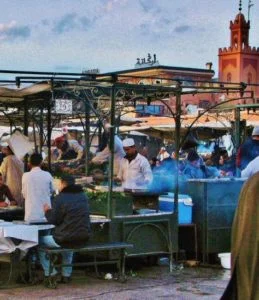 Chiringuitos in the Jemaa El Fna square in Marrakech