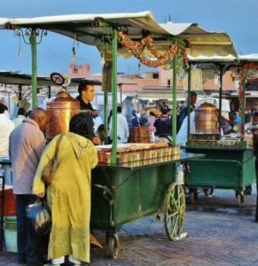 Chiringuitos in the Jemaa El Fna square in Marrakech
