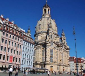 Frauenkirche church in the historic center of Dresden