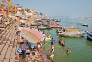 Ganges River in Varanasi in India