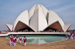 Lotus Temple in Delhi in India