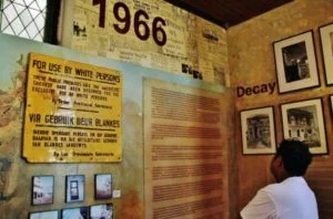 Memory of apartheid in museum of the District 6 of Cape Town