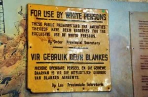 Memory of apartheid in museum of the District 6 of Cape Town