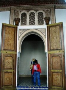 Moroccan architecture in the palace of the Bay of Marrakech