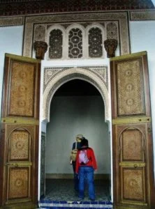 Moroccan architecture in the palace of the Bay of Marrakech