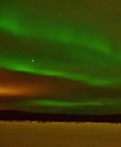 Northern lights in Rovaniemi in Finnish Lapland