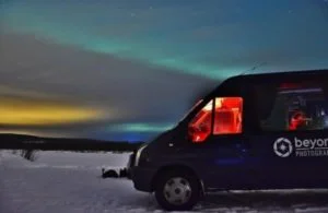 Northern lights in Rovaniemi in Lapland in Finland