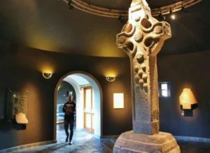 Original Cross of the Scriptures in Clonmacnoise Museum