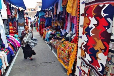 Ecuador - Walk through the artisanal market of Otavalo near Quito