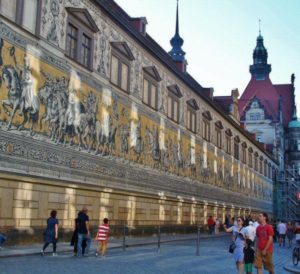 Procession of the Prince in the historic center of Dresden