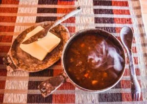 Reno stew in Finnish Lapland