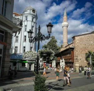 Rimsky Stadion Square in Plovdiv in Bulgaria