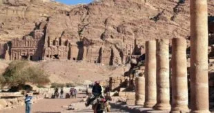 Roman remains in Petra in Jordan