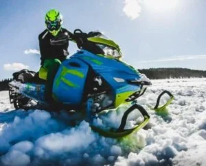 Snowmobile in Ruka in Lapland Finland