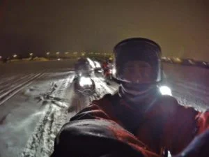 Snowmobile tour to see northern lights in Rovaniemi
