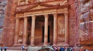 Treasury of Petra in Jordan