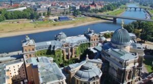Views from the dome of the Frauenkirche in Dresden