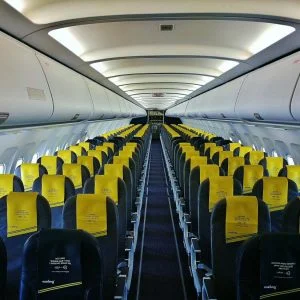 Interior of a Vueling airplane